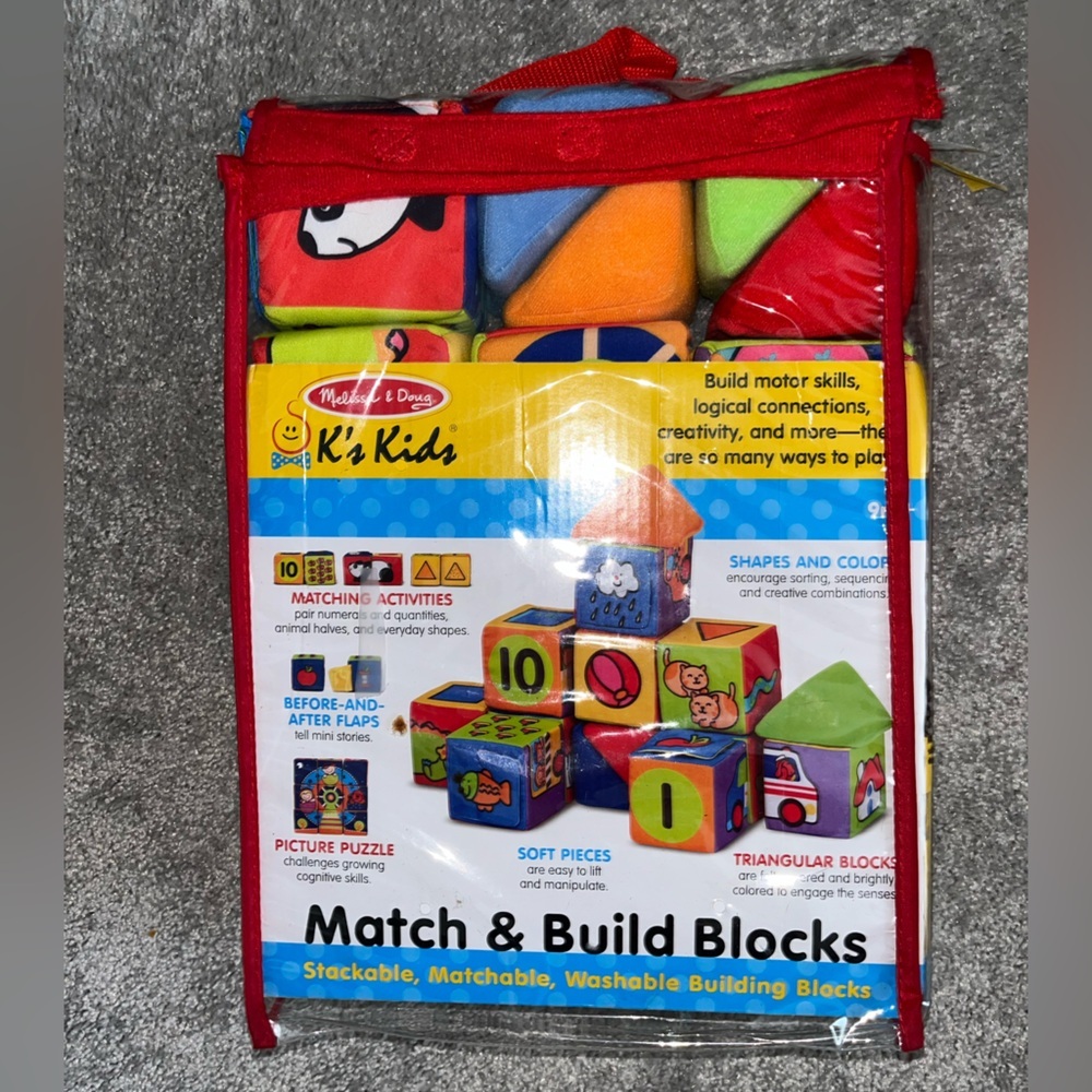 Melissa & Doug Baby Soft ABC Animal Match & Build Blocks - Picture 3 of 3